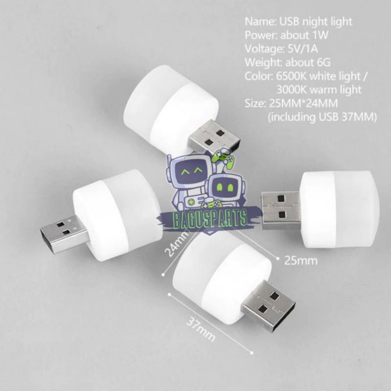 LAMPU USB MINI LED / PORTABLE / LAMPU BACA / TIDUR TRAVEL