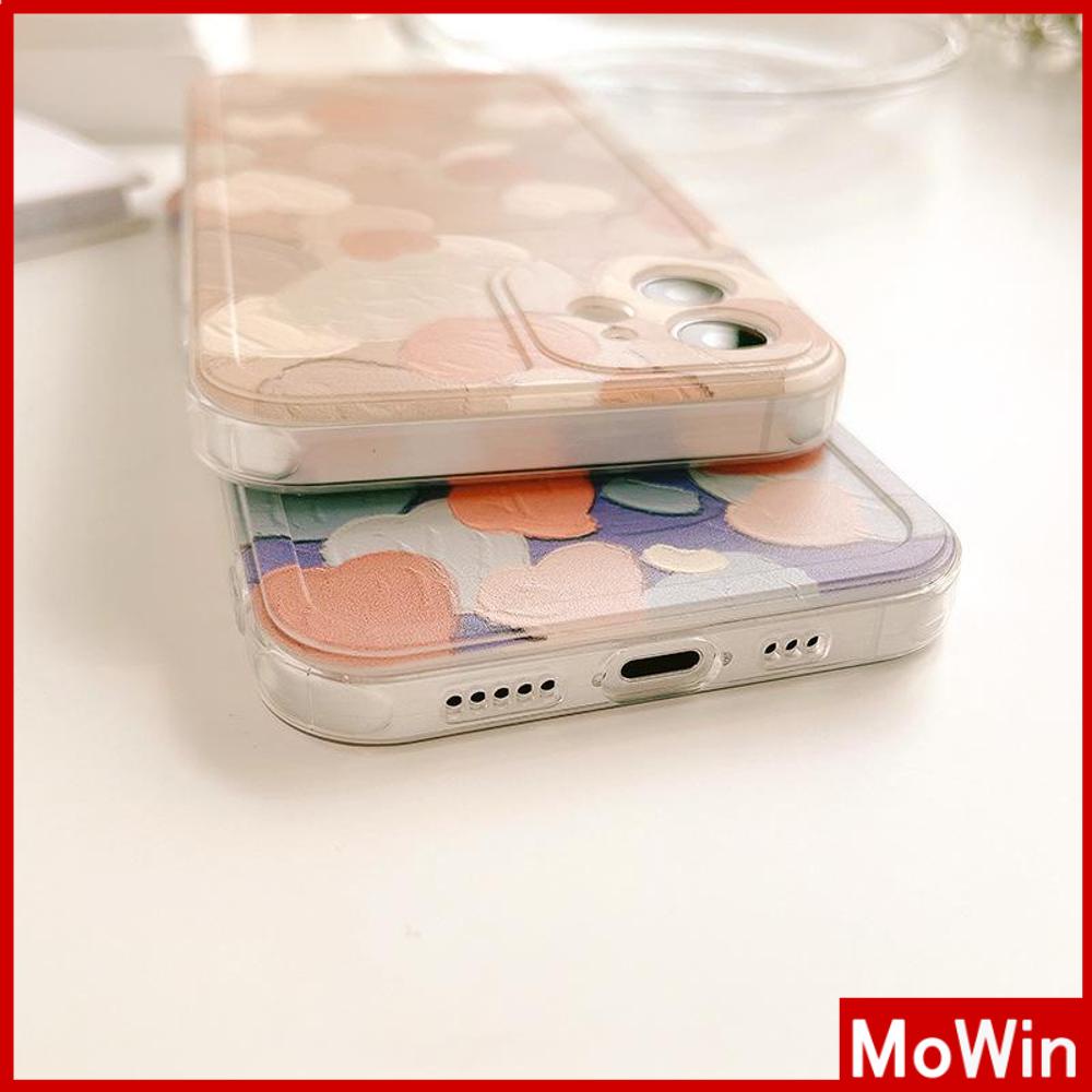 Casing Silikon iPhone 13 Pro Max 12 Pro Max 11 7 Plus Shockproof Aksen Lukisan Cat Minyak