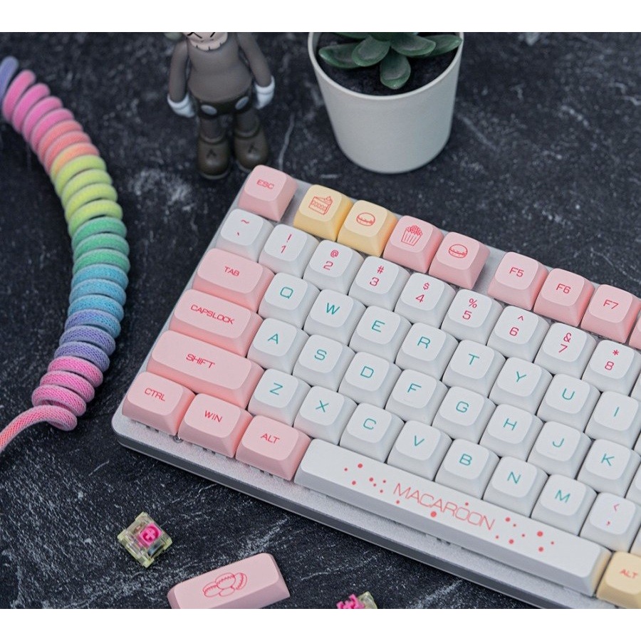 Yiqi Macaron PBT Dye-sub Keycaps 131 set XDA Profile