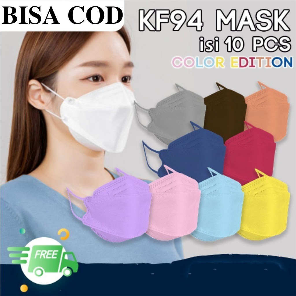 OT294 - MASKER KF94 ISI 10 PCSKOREA 4PLY MASKER KOREA MASKER MASK MURAH COD JAKARTA