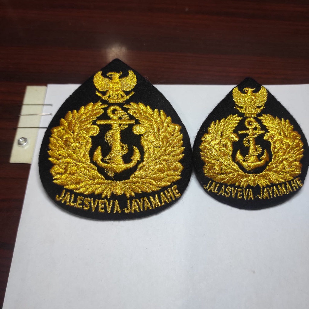 Emblem Logo Bordir Topi Pet TNI AL Angkatan Laut
