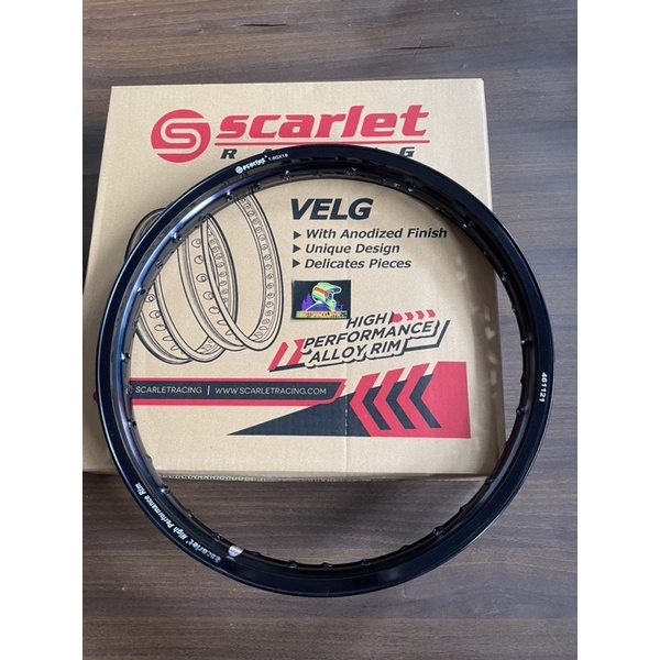 Velg almunium Ring 18 lebar 160 velg almu 160 ring 18 Scarlet Racing model Tk