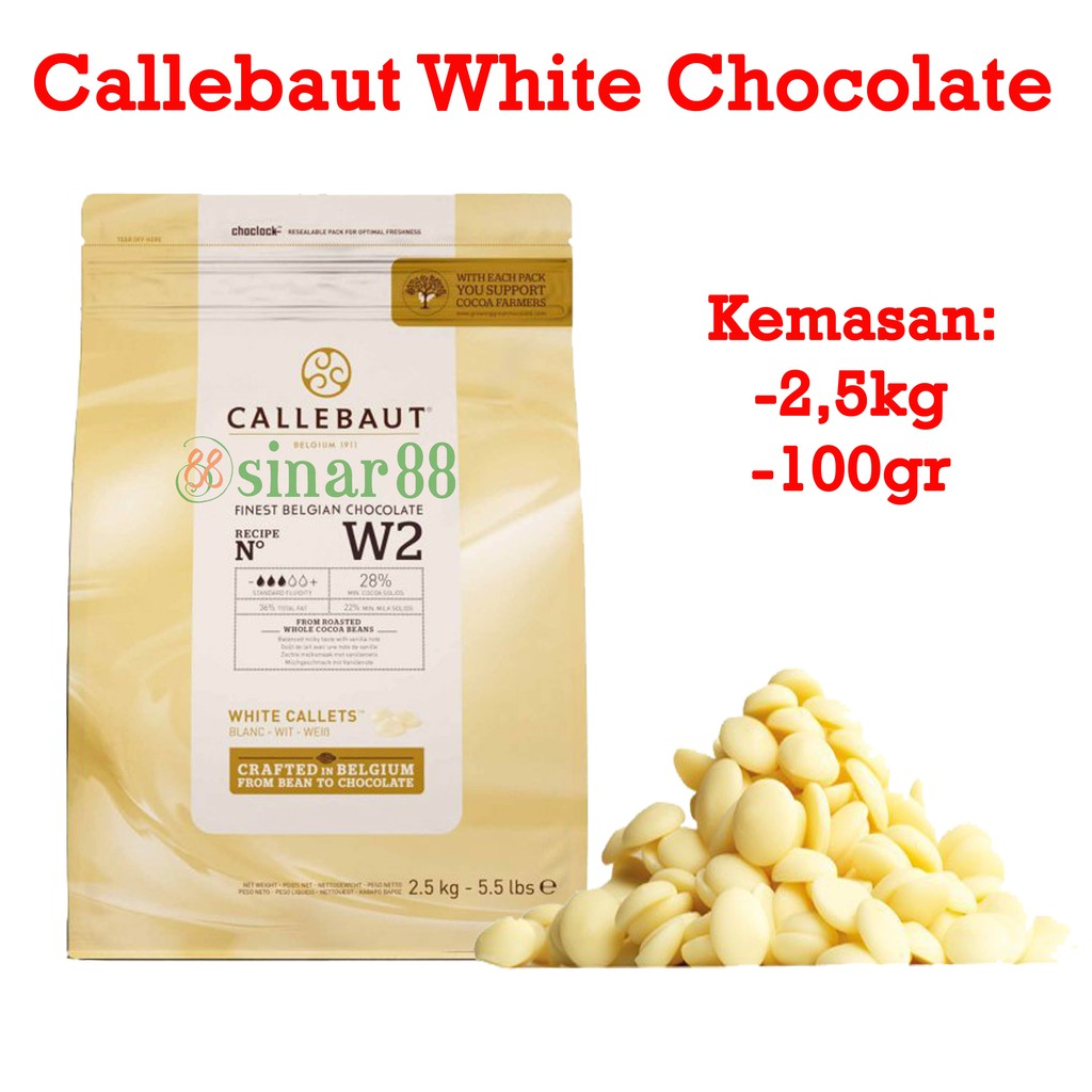 

Callebaut White Chocolate 100gr (28%)