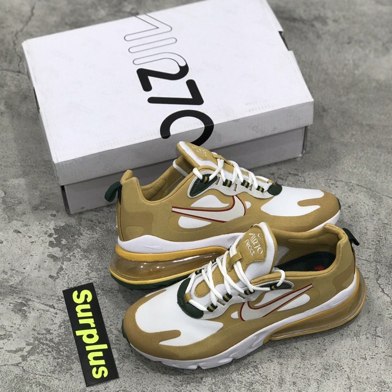 nike 270 react white yellow