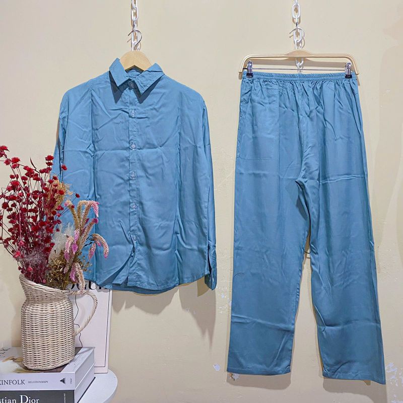 ONE SET RAYON FULL KANCING (PILIH MOTIF) / PIYAMA RAYON WANITA MURAH / PAJAMAS BUSUI / DAILY SET-KC Wardah