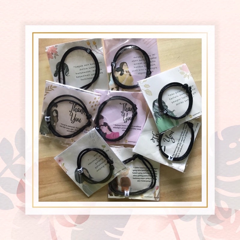 Gelang Inisial Huruf Dadu - Gelang Huruf Unisex