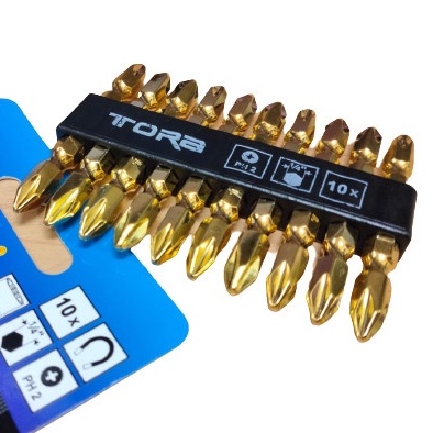 MATA BOR SCREWDRIVER BIT KUALITAS PREMIUM/Tora Mata Bor Obeng Angin Magnet Magnetic Screw Driver Gypsum PH2 65mm/MATA OBENG GYPSUM PERBIJI TORA