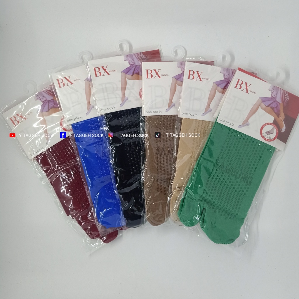 KAOS KAKI JEMPOL STOCKING SAMSUNG ANTI SLIP 3/4 POLOS WARNA/KAOS KAKI WANITA