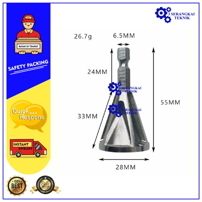 Mata Bor Deburring Tools Perbaiki Baut Baja Rusak Karat