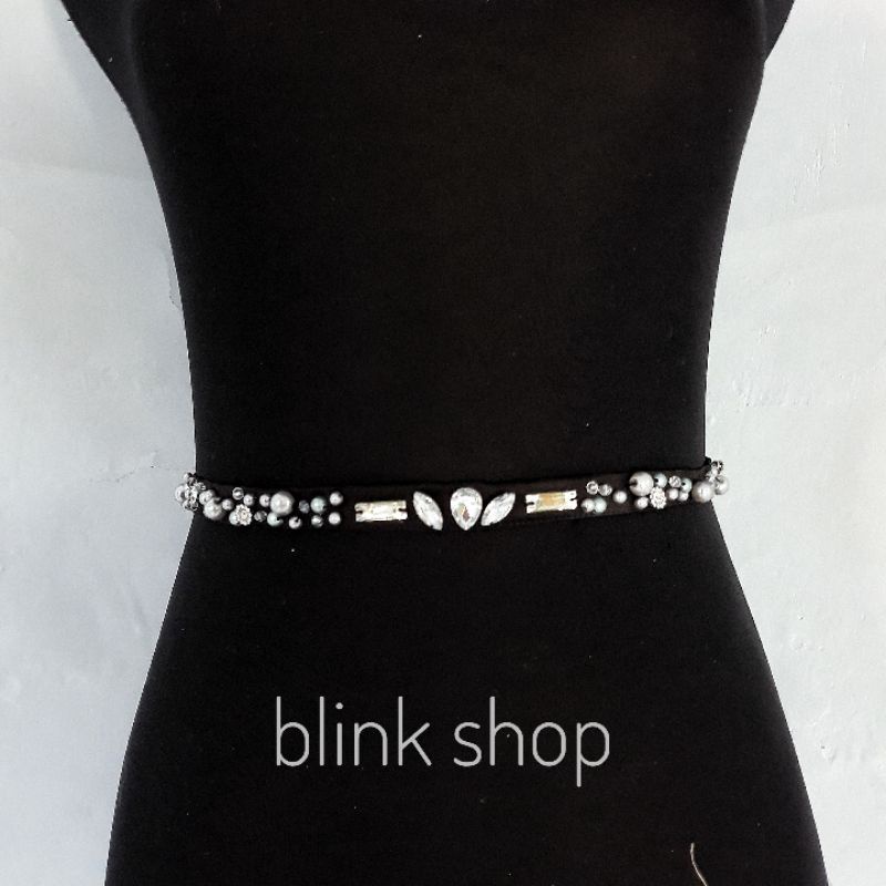 sabuk payet / sabuk pita payet / sabuk mutiara/ sabuk kebaya/ sabuk gaun/ sabuk hias CUSTOM SEPUASNY