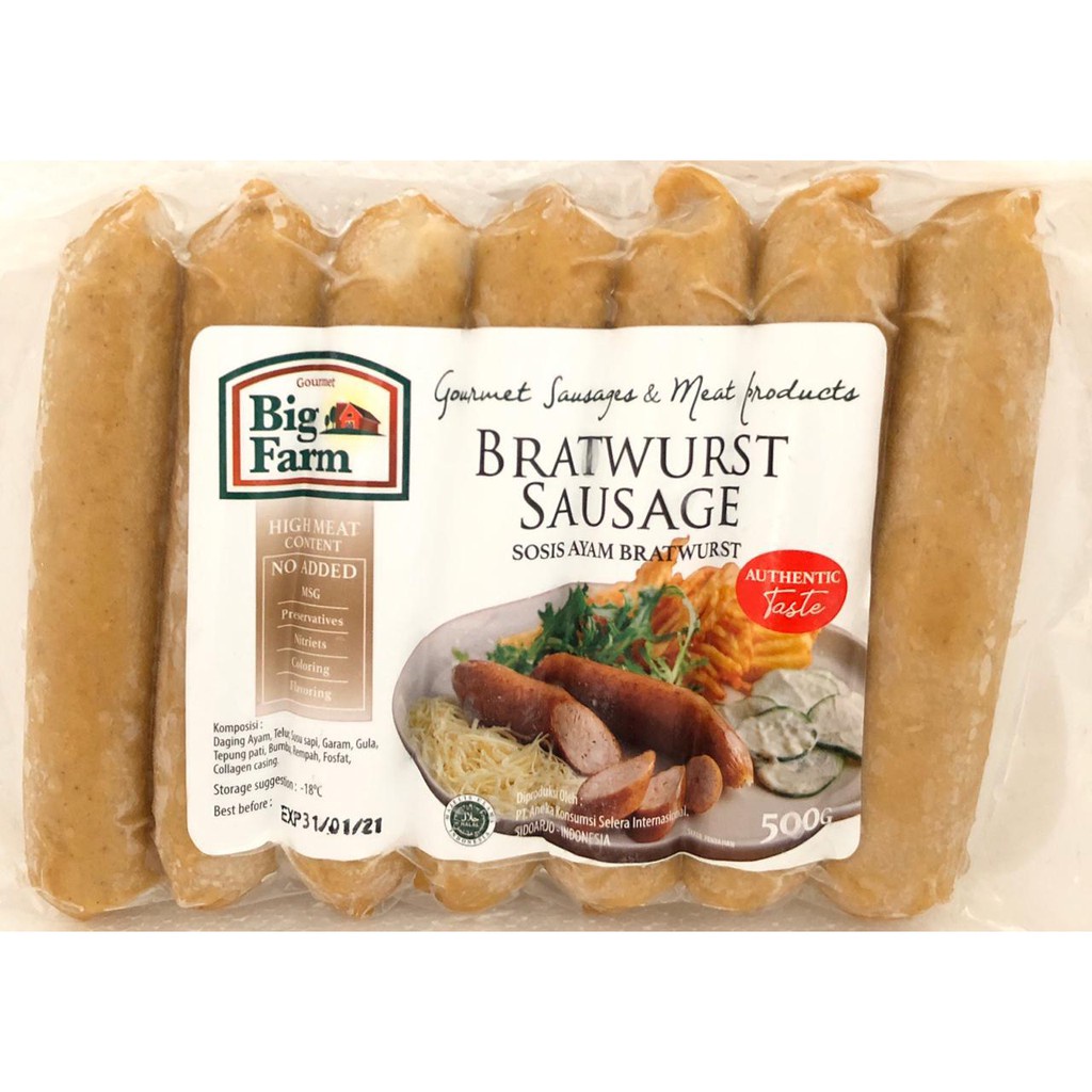 

Big Farm Bratwurst 500 Gr (7PCE) - F0248