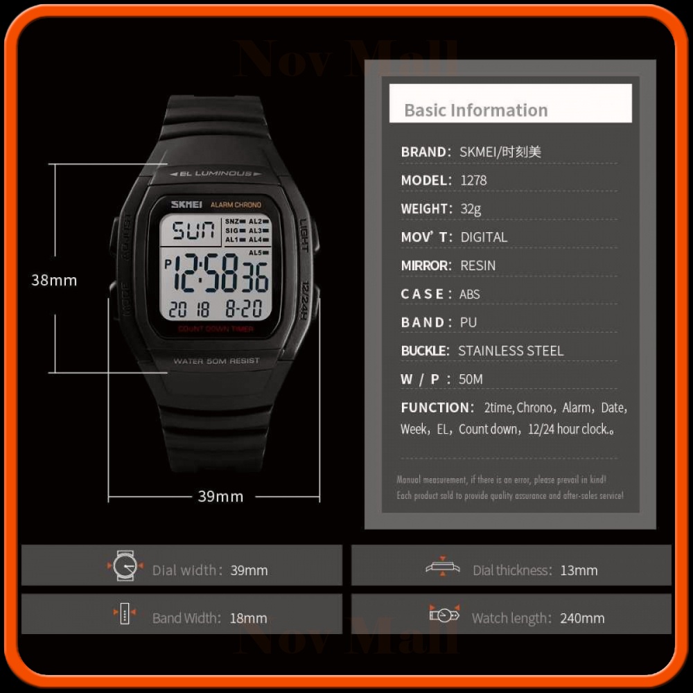 SKMEI Jam Tangan Digital Pria - 1278