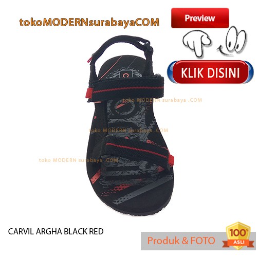 Sandal pria sandal gunung slide CARVIL ARGHA GM BLACK RED