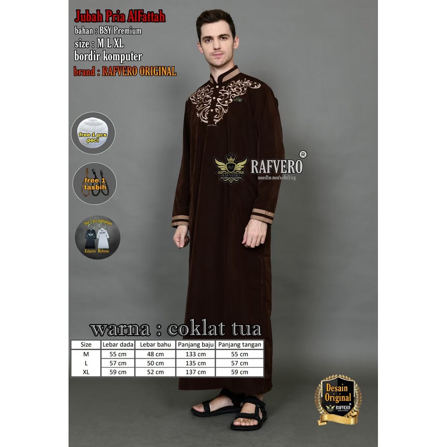 Jubah Pria ALFATTAH ORIGINAL RAFVERO - Jubah Premium