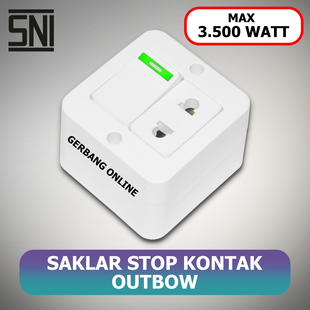 Stop Kontak Saklar Engkel Outbow Single VISICOM VS 903 OB VS-903-OB VS903OB