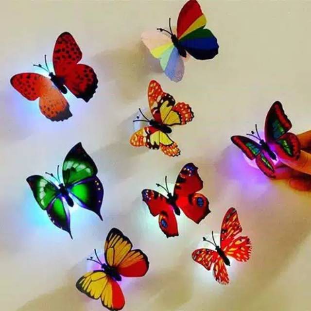 (BARANG READY) BUTTERFLY LED LAMPU KAMAR