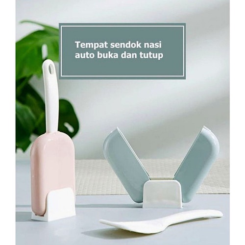 Sendok Nasi Otomatis Penutup Cover Buka Tutup
