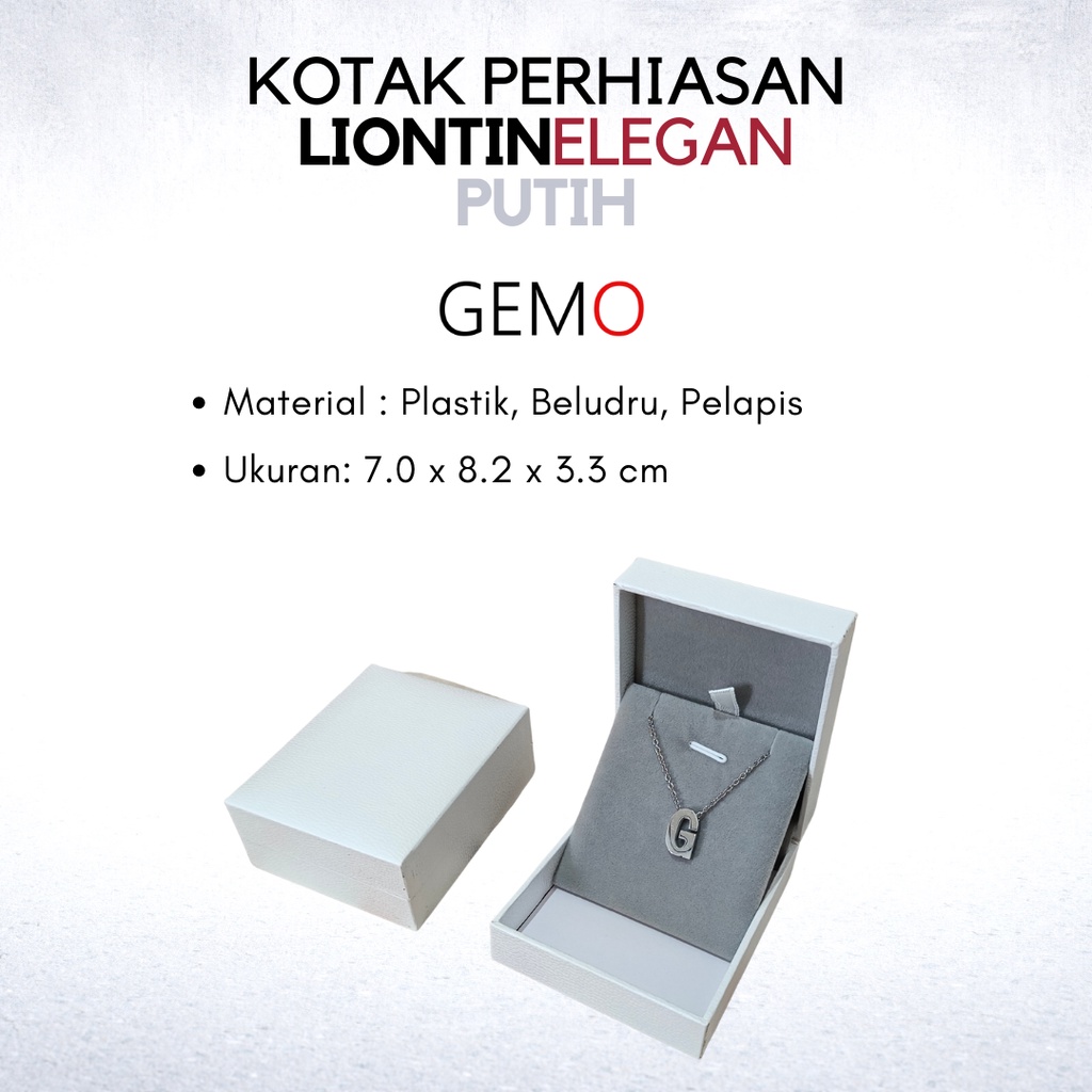 Kotak Perhiasan Elegan Putih Set , Box Cincin, Kalung, Gelang, Anting, Liontin, Tempat Jewelry Murah, Unik, Lucu untuk Tempat Wadah Seserahan / Akad Pernikahan / Hantaran Tunangan Harga Paling Cocok untuk Aksesoris Emas Berlian/ Perak Permata