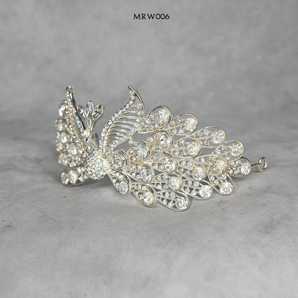 [BISA COD] MAHKOTA PENGANTIN PESTA TIARA AKSESORIS WEDDING HEADPIECE MRW006