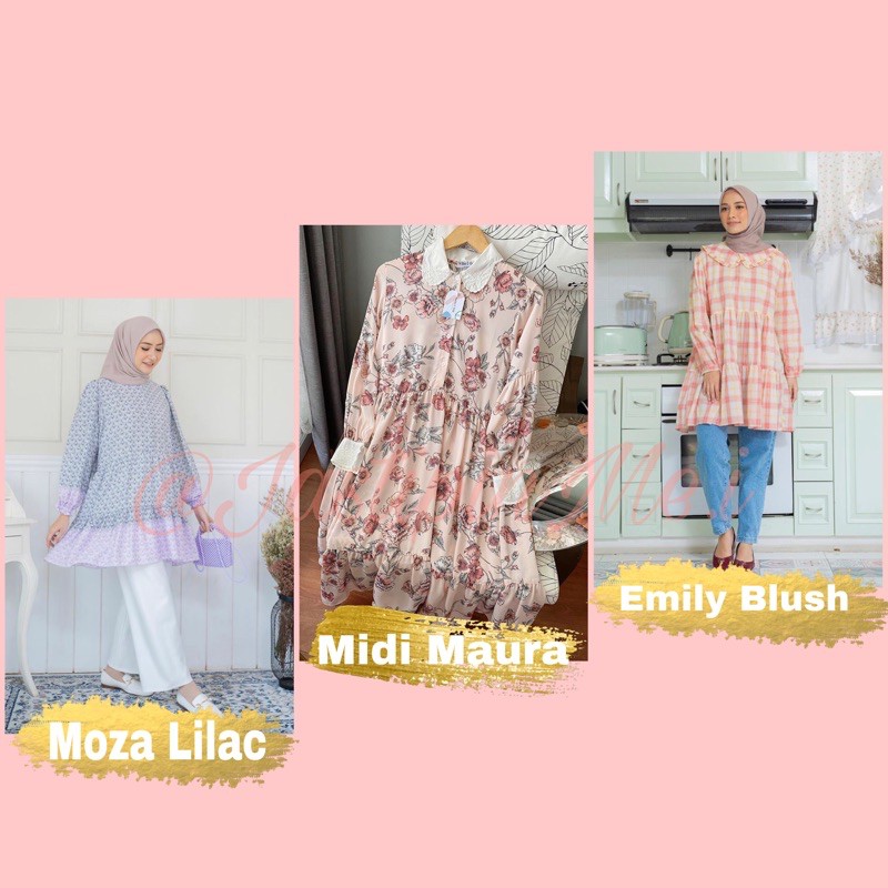 FREE TOTEBAG/MASKER MIDI AUDRE MAURA, MOZA LILAC, AUDRE LILAC by Haidee&Orlin BestSeller