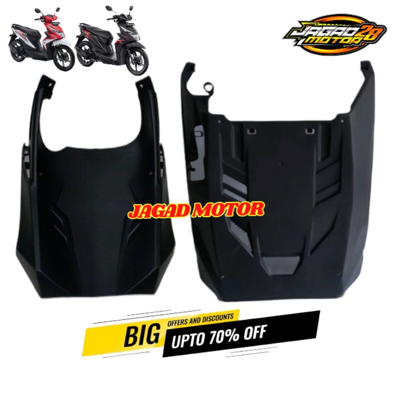 COVER DEK PARU PLUS COVER UNDER KOLONG HONDA BEAT FI NEW ESP ECO 2016-2019 K-81 / DEK KOLONG BEAT NEW BAWAH PIJAKAN KAKI SET DEK PARU LUMPUR BEAT NEW FI ESP TAHUN 2016 2017 2018 2019 / COVER BAWAH KOLONG DAN COVER PARU DEK LUMPUR HONDA BEAT NEW 2016-2019