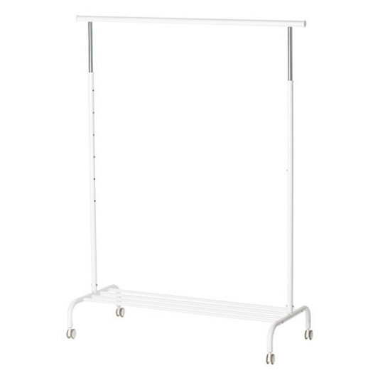 Best Seller Ikea Rigga Rak Pakaian Putih MeL1ah61mnxq