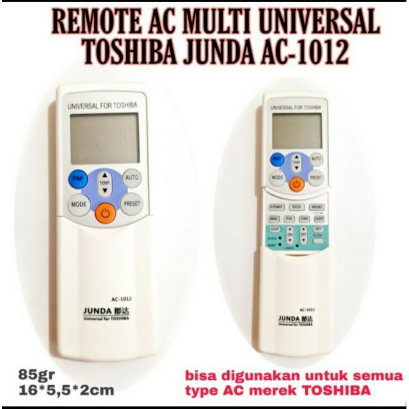 Remote AC Multi Universal AC Toshiba JUNDA 1012