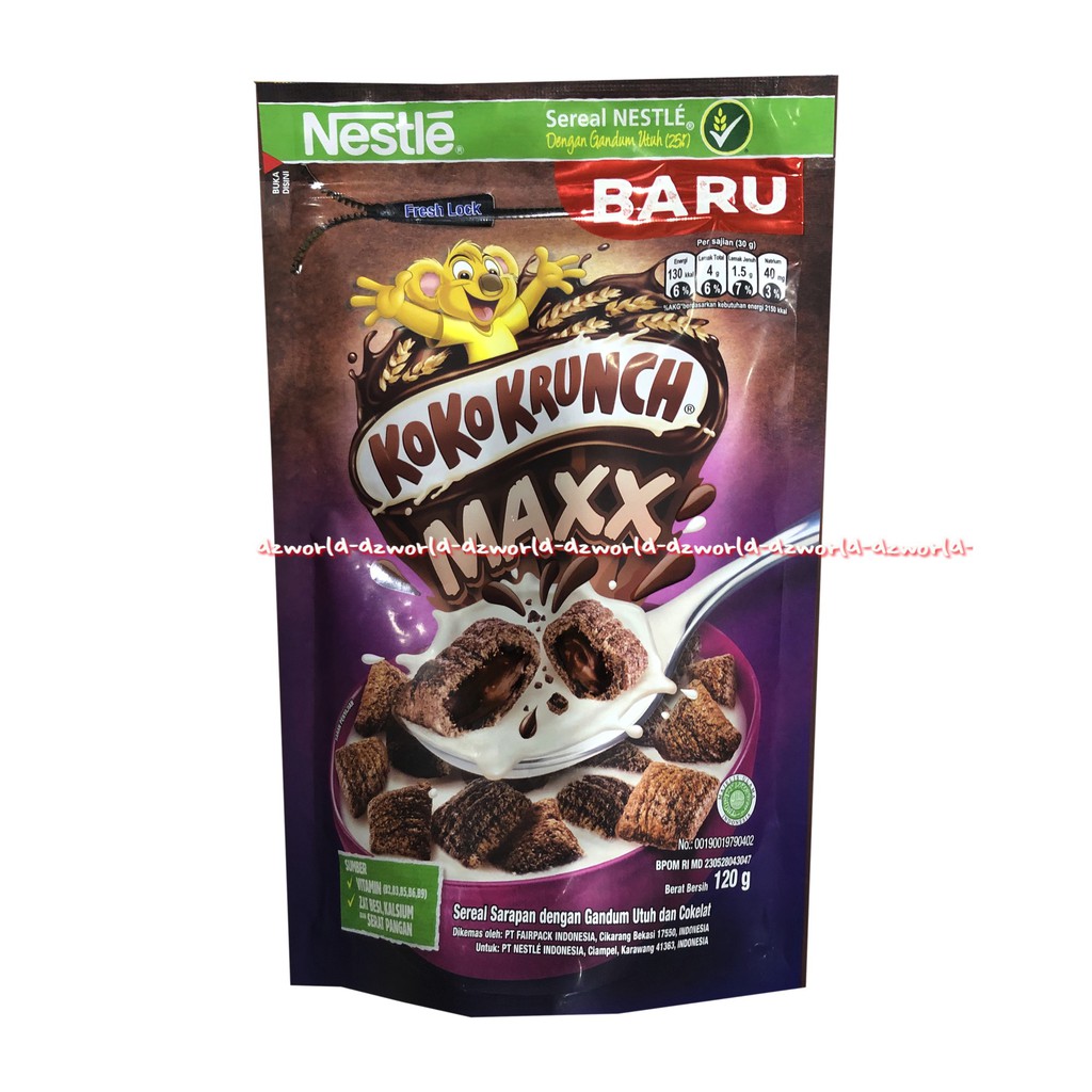 Koko Krunch Maxx 120gr Sereal Sarapan Dengan Gandum Utuh Dan Coklat Kokokrunch