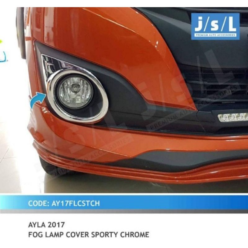 Ring Foglamp New Ayla 2017 Fog Lamp Cover Sporty Chrome JSL