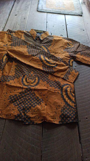 Kapal Kandas Sogan Kemeja Batik Pria Full Furing Katun Sragenan