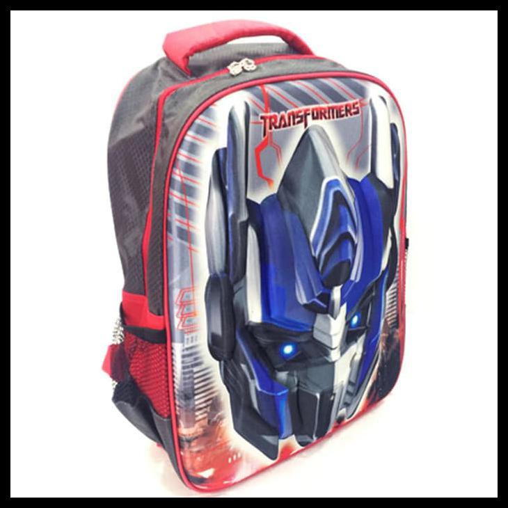 Free Rain Cover Tas Ransel Sekolah Anak Sd Transformer Optimus Bluered | Kode Barang : Ts632