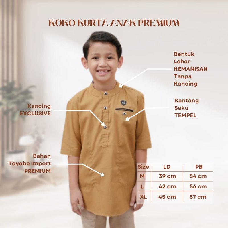 Baju Koko Couple Ayah Anak - Baju Koko Kurta Couple Murah - Atasan Koko Bahan Toyobo Import