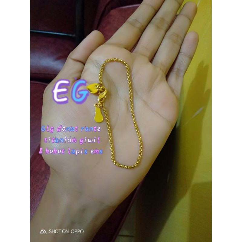 Gelang tangan titanium asli