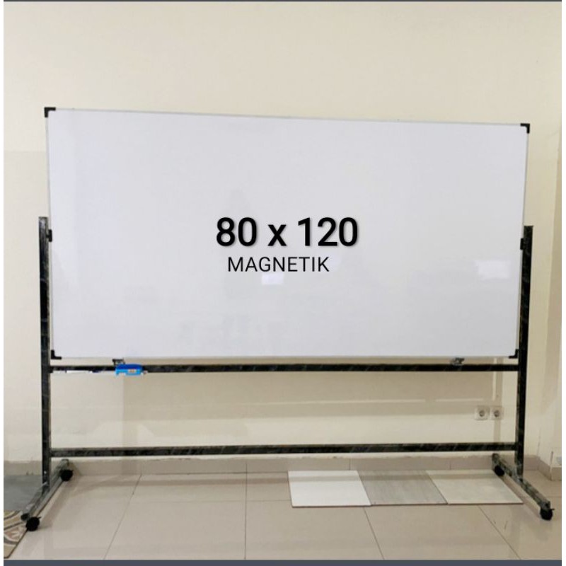 whiteboard magnetik 80 x 120 cm