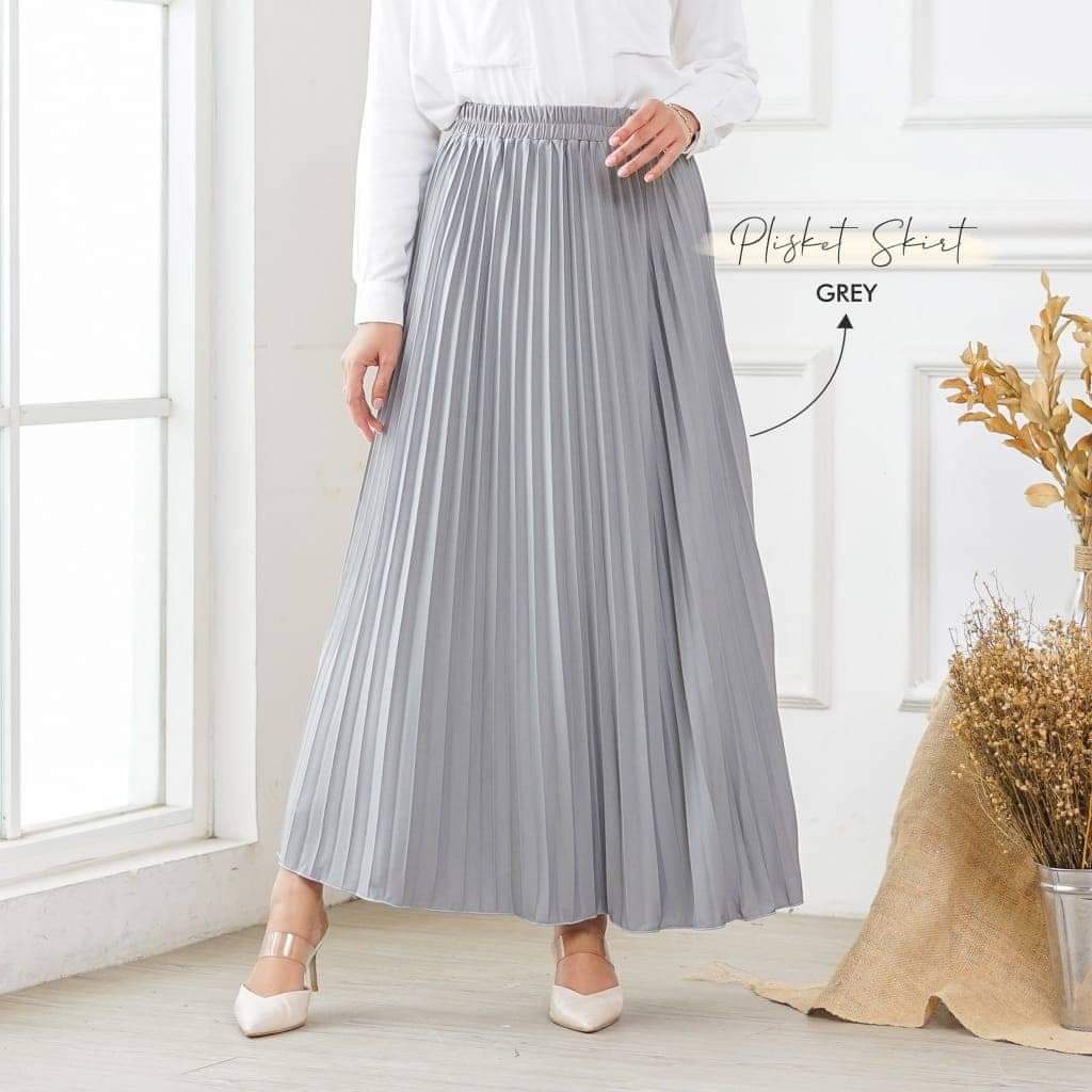 256 - PROMO SALE JUAL ROK PLISKET PLEAT SKIRT WANITA SUPER MURAH KUALITAS BAGUS TURUN HARGA Plisket