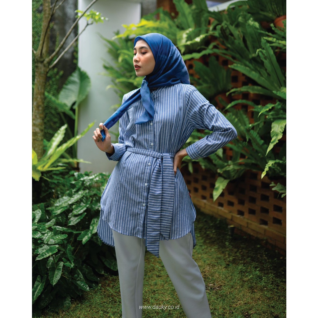 M TUNIC STRIPE BELT DAUKY / TUNIC TERBARU DARI DAUKY