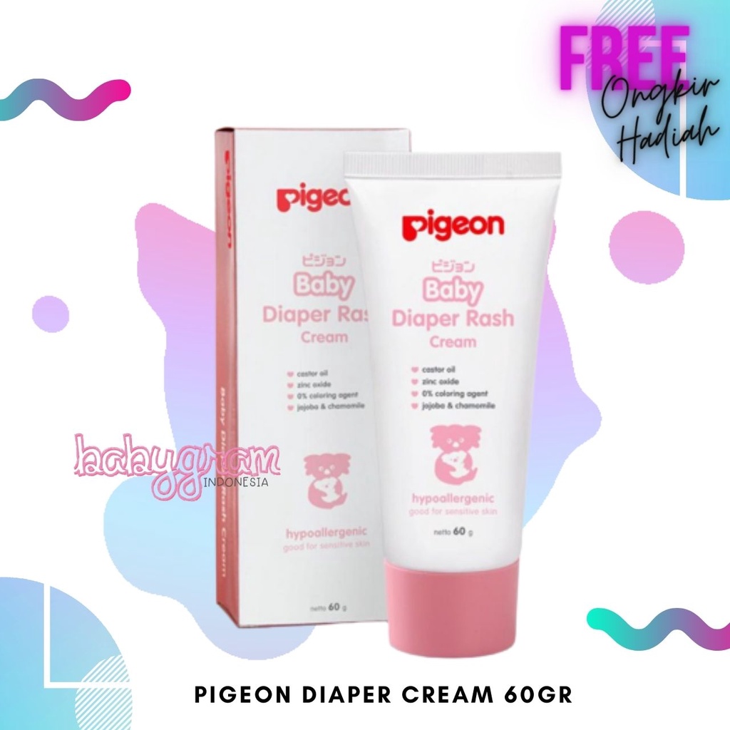 PIGEON Baby Diaper Rash Cream Krim Ruam Popok Bayi 60ml 60gr 60 gram