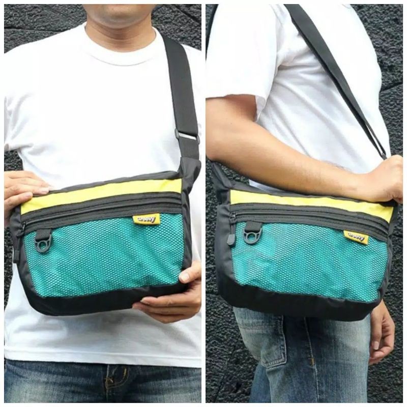 COD - Tas Salempang Pria Selempang Slingbag Distro Original Termurah Promo Diskon Model Perahu Tourer Shoulder Bag