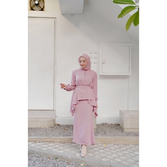 ADIBA- Cassandra Set Rok Terbaru 2022 / Almira Set Tunik / Setelan Baju Lebaran Ada Size