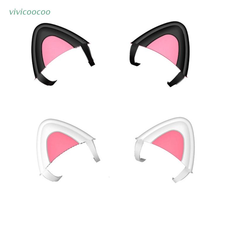 Vivi Headset Gaming Stereo Desain Telinga Kucing Lucu Warna Pink