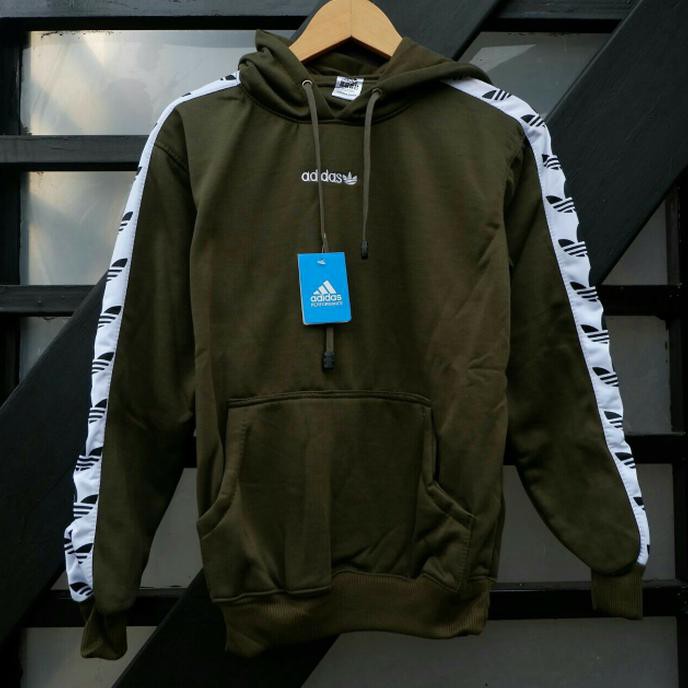 PROMO jaket sweater hoodie pria adidas tnt hijau LARIS