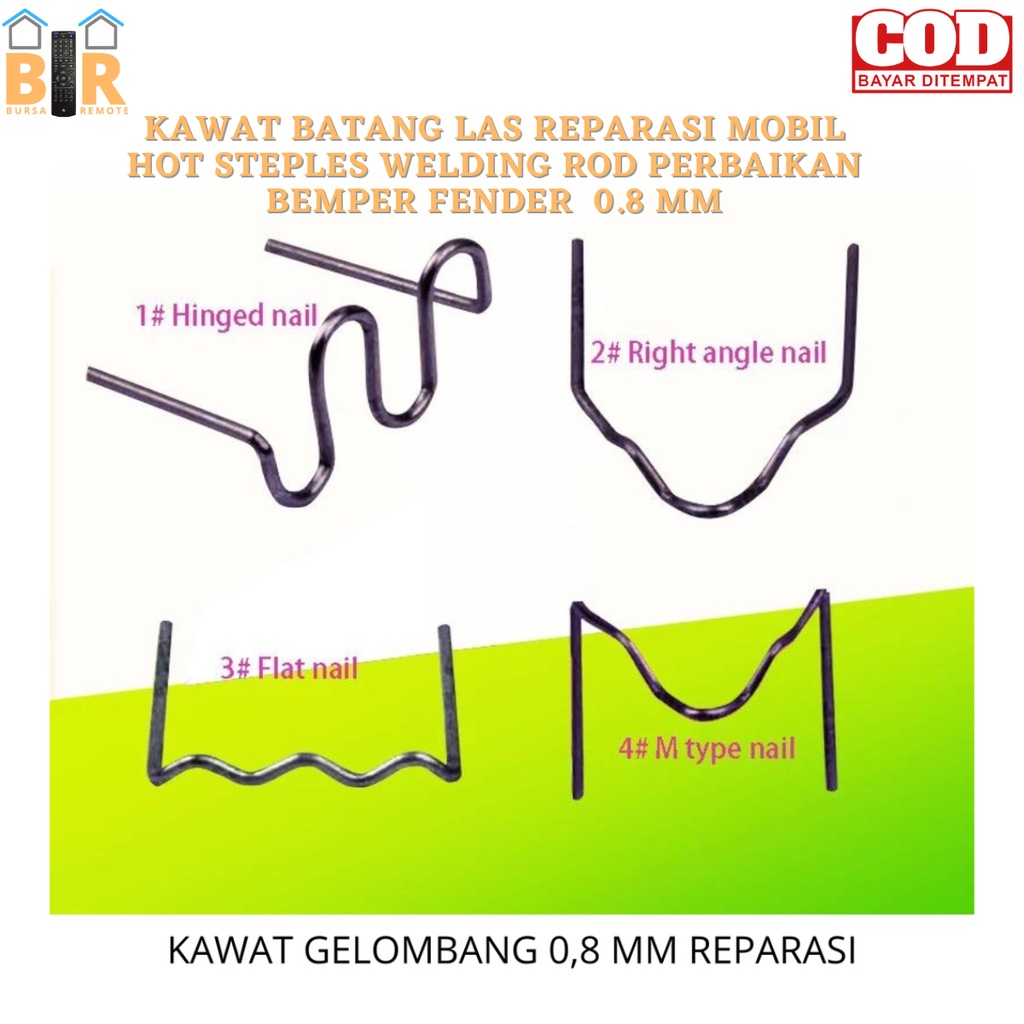 Kawat BATANG LAS REPARASI MOBIL HOT STEPLES WELDING ROD PERBAIKAN BEMPER FENDER  0.8mm