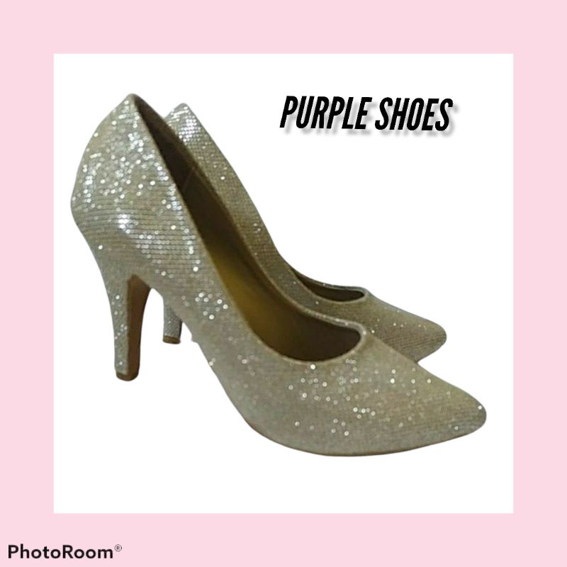 Sepatu heels glitter