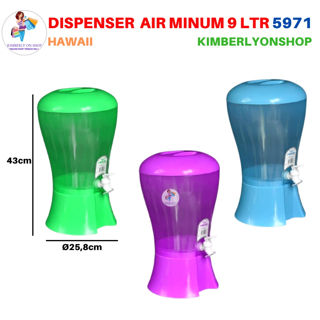 Dispenser Tempat Penyimpanan Air Foresta Water 9 Liter 5971 Hawaii