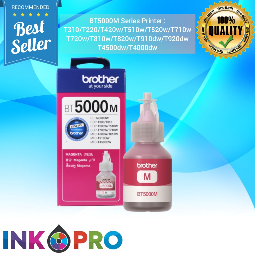 Tinta Brother BTD60BK - BT5000 PREMIUM HL-T4000DW,DCP-T220,DCP-T310,DCP-T420W,DCP-T510W,DCP-T520W,DCP-T710W,DCP-T720W,DCP-T820DW,MFC-T810W,MFC-T910DW,MFC-T920DW,MFC-T4500DW