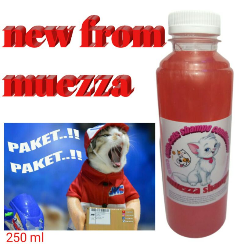 ‌shampo hewan fancy red sampo ukuran 250 ml untuk kucing anjing sampoo muezza anti kutu jamur tick and flea rontok Angora anggora sampho  mixdome bengal murah terlaris natural obat.