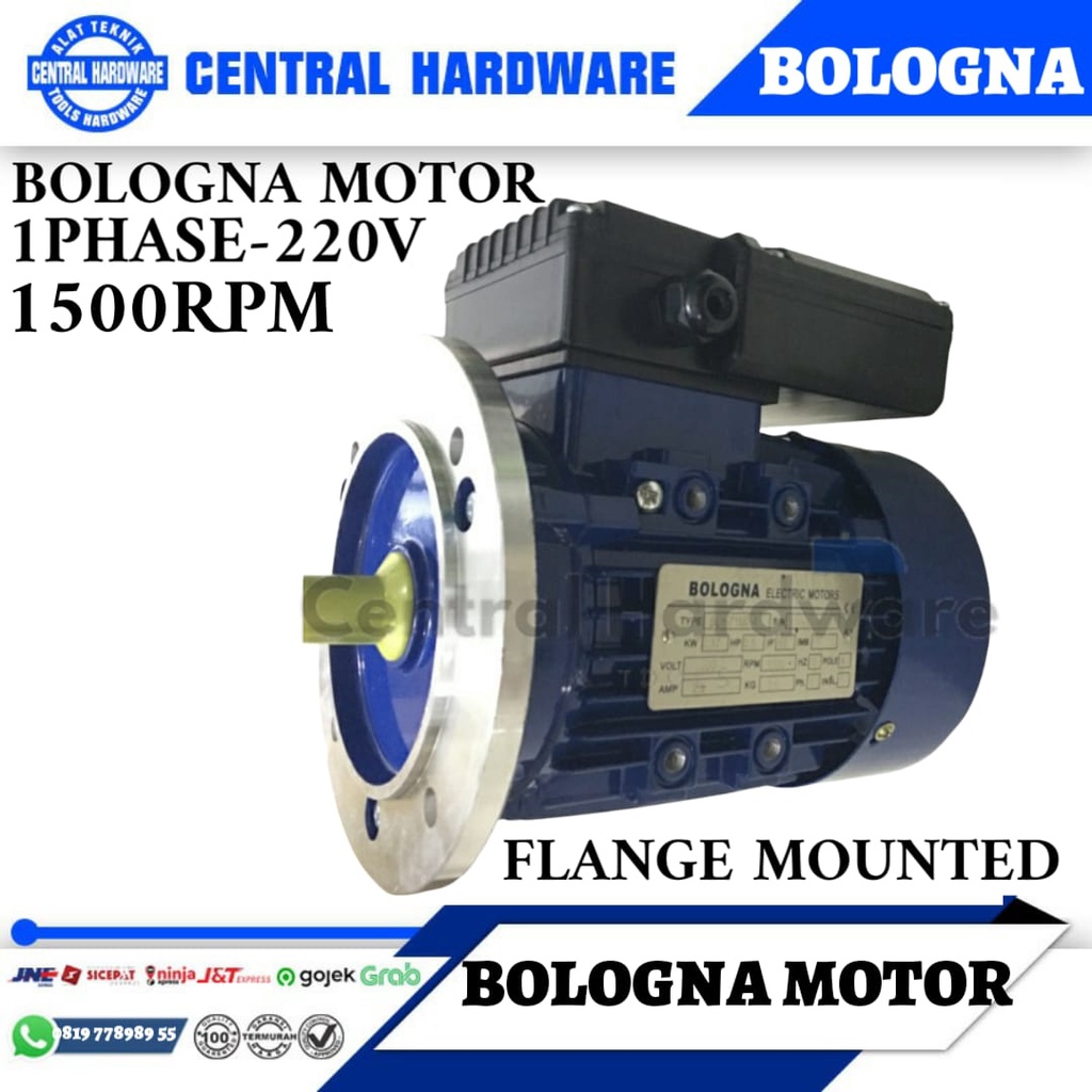 BOLOGNA MOTOR 0,5HP/0,37KW/1500RPM/1PHASE/ FLANGE