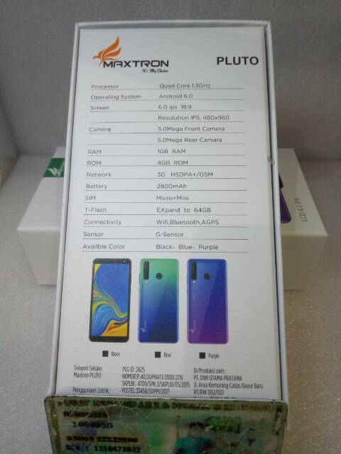 Maxtron Pluto A9 4g Ram 1 Gb Layar 6 Inch Fingerprint Face Unlock Baru Garansi Resmi Shopee Indonesia