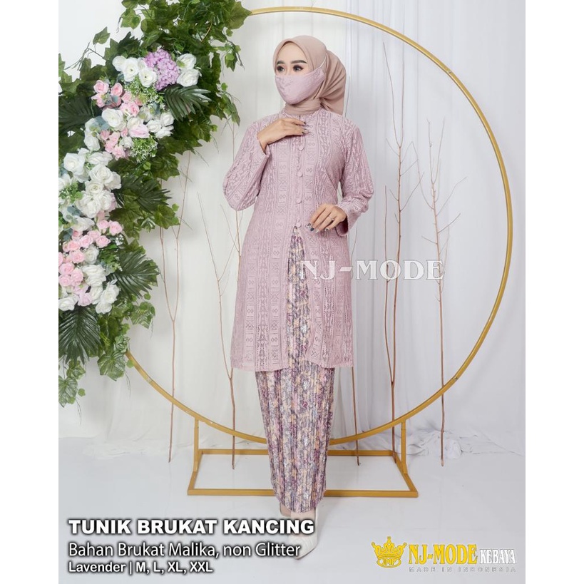 (ATASAN SAJA) Tunik Kancing Depan / Brukat / Kebaya Modern Original / Outfit Terbaru BridesMaid