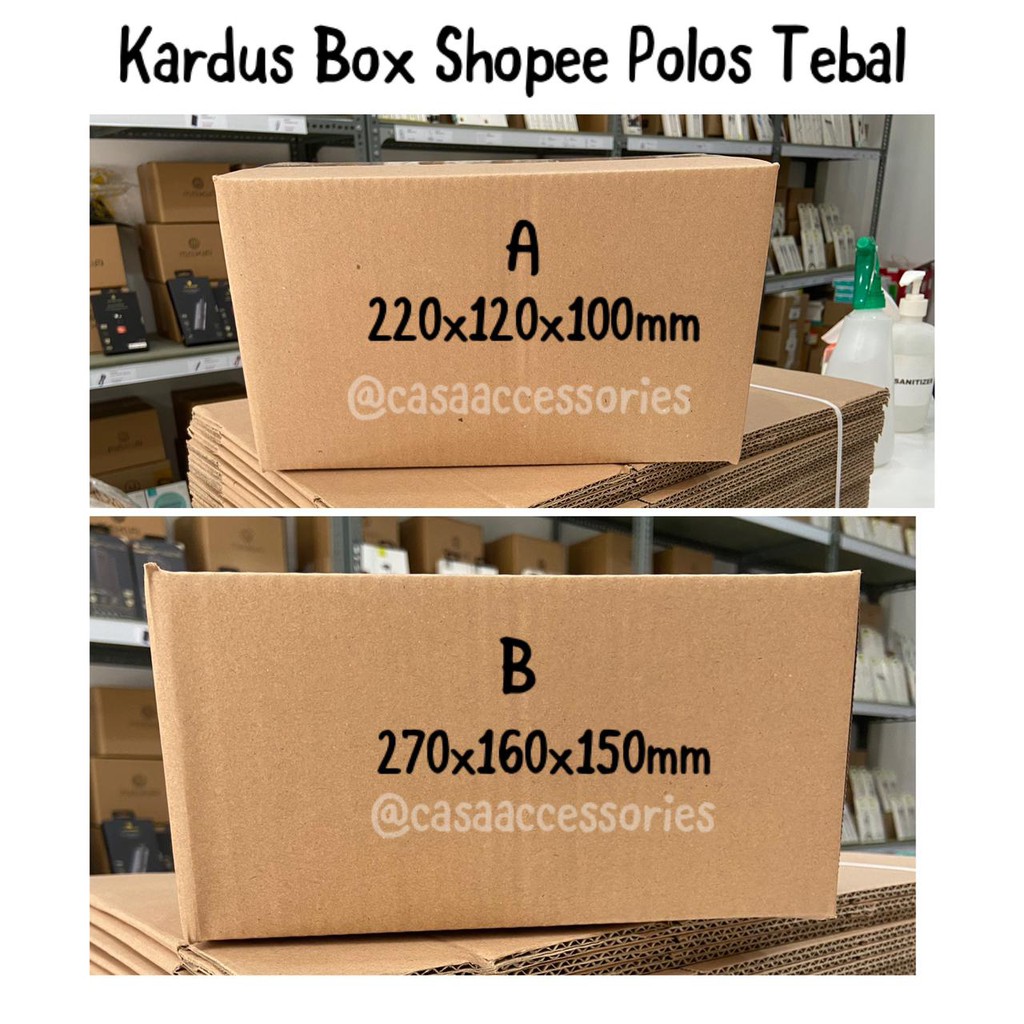 KARDUS SHOPEE POLOS Dus Box Packaging Tebal